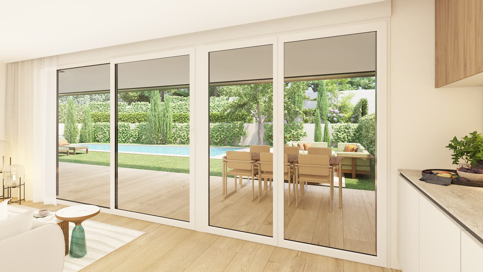 Salón de una vivienda de obra nueva de Gorraiz Único en Gorraiz