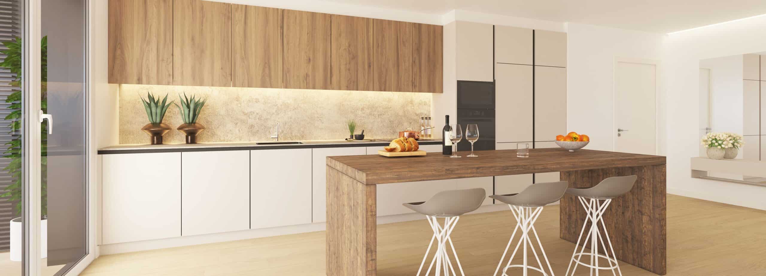 Salón de una vivienda de obra nueva de Gorraiz Único en Gorraiz